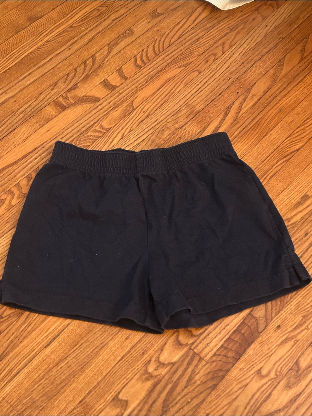 Lands' End Navy Elastic-Waist Athletic Shorts